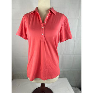 Women’s Lady Hagen Hydro Dri Short Sleeve Golf Polo Shirt Size Small Peach EUC